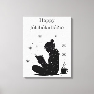 Toile Jólabókaflóð – Déluge de livres islandais, cadeau
