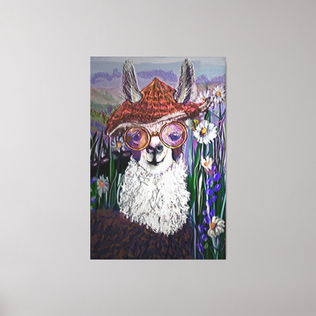 Toile Joli Alpaca drôle, Gardez Votre Cool (Recto)