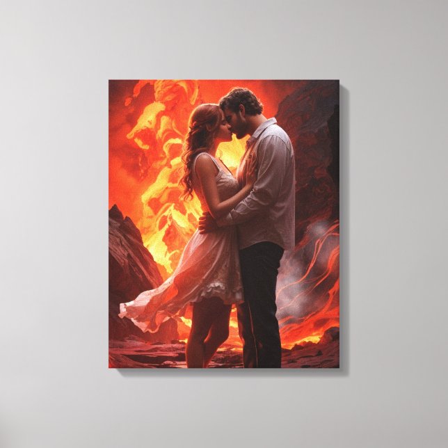 Toile Joli couple romantique mur art (Recto)