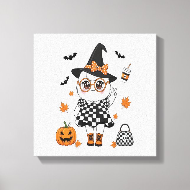 Toile Joli fantôme d'Halloween (Recto)
