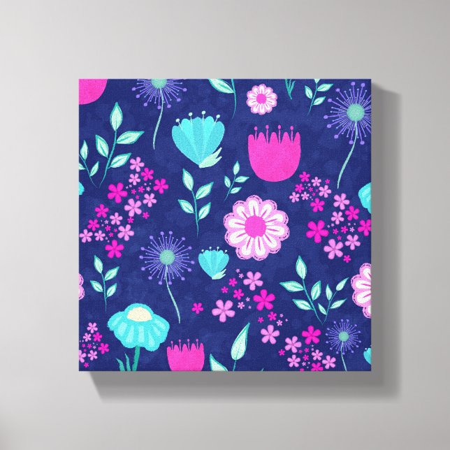 Toile Joli fond à motif floral (Recto)