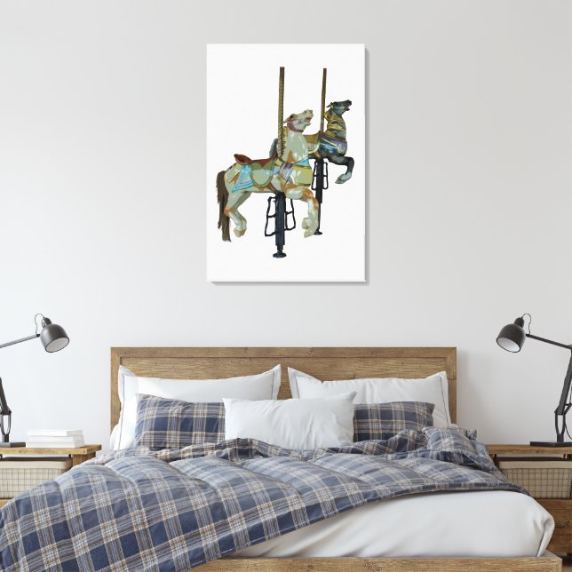 Toile Joli Joyeux Parcours Carrousel Chevaux (Insitu(Chambre))
