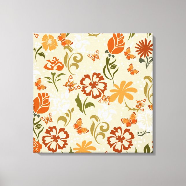 Toile Joli modèle floral moderne (Recto)