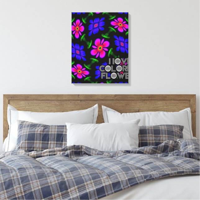 Toile Joli Motif de fleurs roses (Insitu(Chambre))