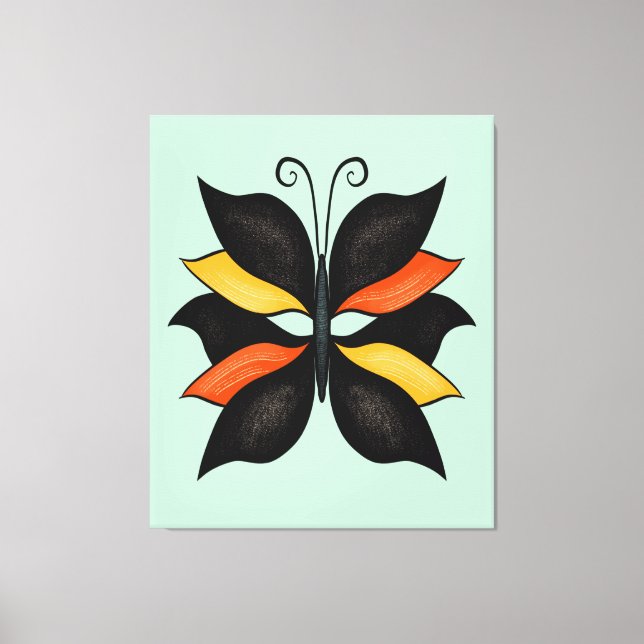 Toile Joli papillon Art Abstrait (Recto)