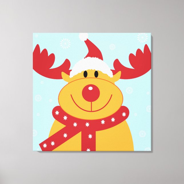 Toile Joli renne de Noël (Recto)