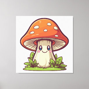 Toile Joli style kawaii, Cueillette de champignons