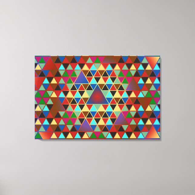 Toile Joli Triangle motif III + votre idée - triptyque (Recto)