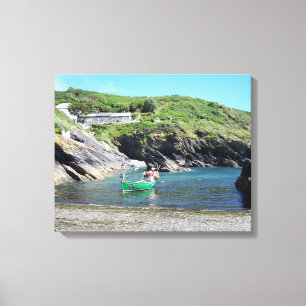Toile Jolie anse de pêche Portloe Cornwall Angleterre