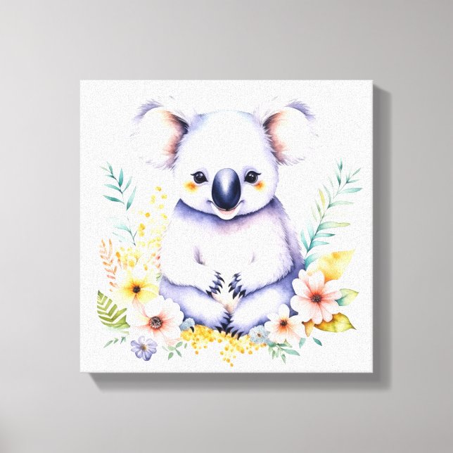 Toile Jolie art pour la nurserie de bébé ours koala (Recto)