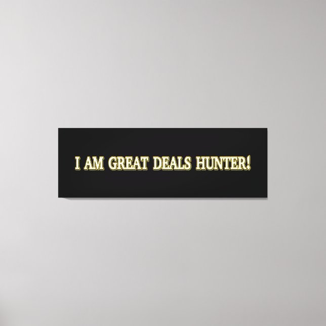 Toile Jolie conception d'oeuvres d'art "Great Deals Hunt (Recto)