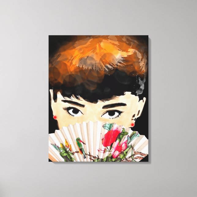 TOILE JOLIE DAME GROG EYES CANVAS ART IMPRIMER (Recto)
