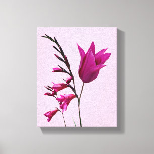Toile Jolie fleur de tulipe rose simple art floral moder