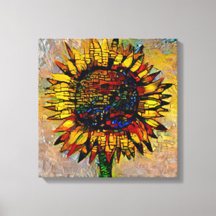Toile Jolie peinture Abstraite de tournesol