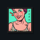 Toile Jolie Pop Art rétro XOXO<br><div class="desc">Des femmes de style pop art rétro aux coeurs. Je t'aime. xoxo</div>