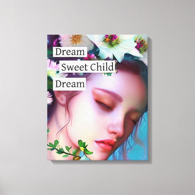 Toile Jolies fleurs de poils dans l'Imaginaire de cheveu (Recto)