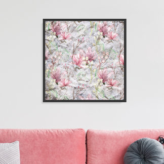 Toile Jolies Fleurs Roses