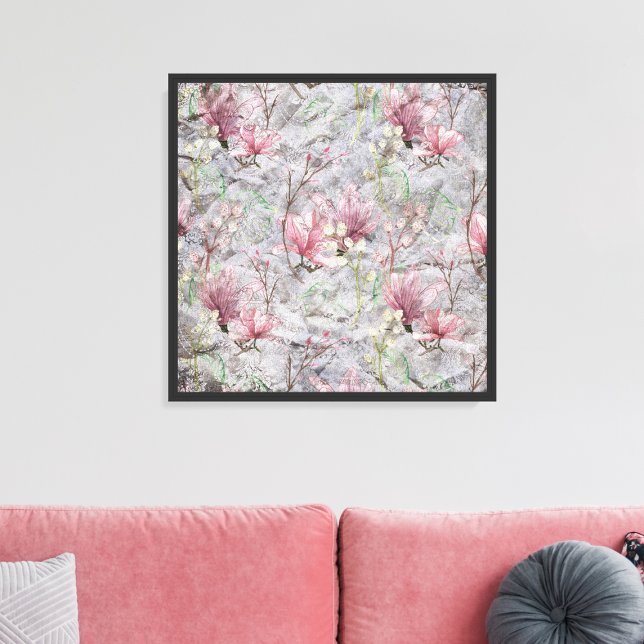 Toile Jolies Fleurs Roses (Créateur téléchargé)