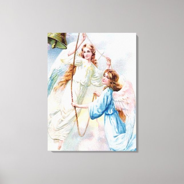 Toile Jolis Anges Avec Cloche (Recto)