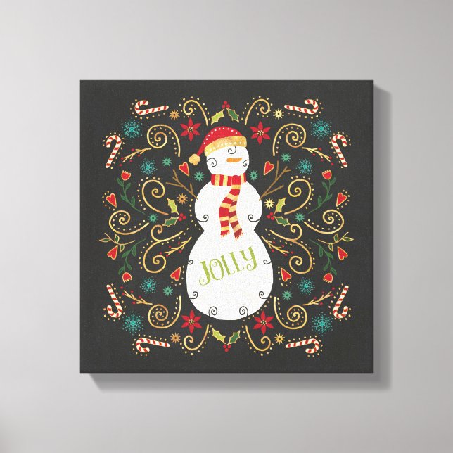 Toile Jolly Otomi Holiday Snowman (Recto)