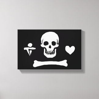 Toile Jolly roger du drapeau de Stede Bonnet Pirate