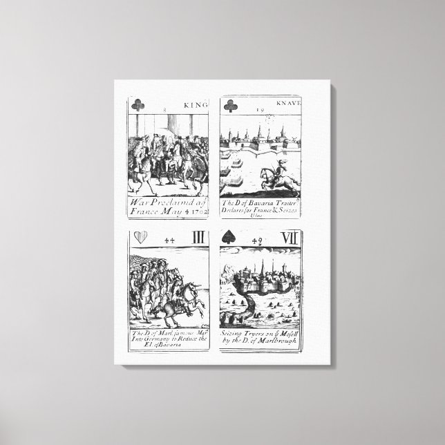Toile Jouer aux cartes commémoratives (Recto)