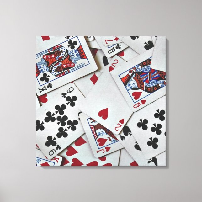 Toile Jouer Cartes Poker Jeux Reine Roi (Recto)