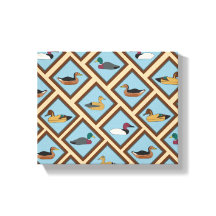 Jouets vintages de canard encadrés en forme de dia