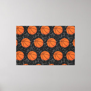 Toile Joueur de basket-ball Sport Balle Élégant Noir Pai