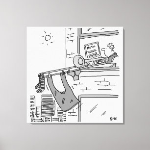 Toile Joueur de trombone amusant Musicien