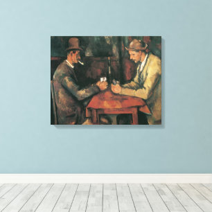Toile Joueurs de cartes par Paul Cezanne, Art Vintage