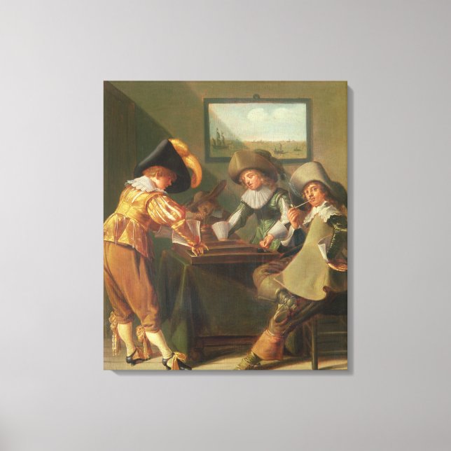 Toile Joueurs de jacquet, 17ème siècle (Recto)