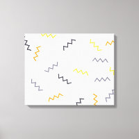 Joueuse, colorée, tendance, moderne zigzags memphi