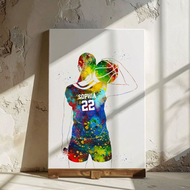 Toile Joueuse de basket-ball féminine (Créateur téléchargé)