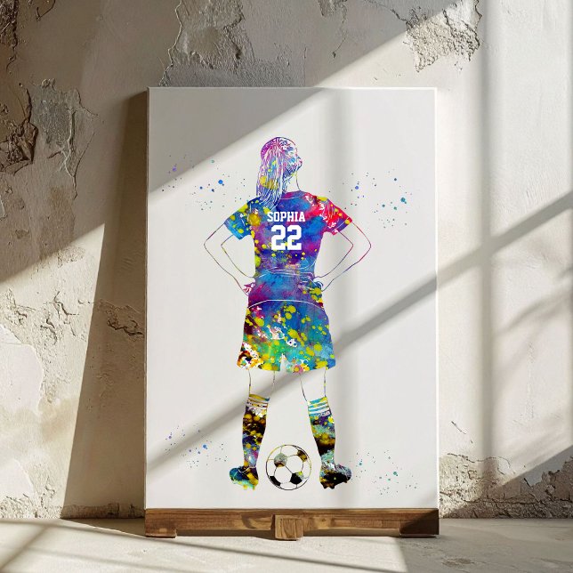 Toile Joueuse de football  (Créateur téléchargé)