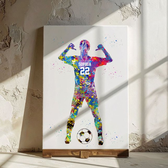 Toile Joueuse de football (Créateur téléchargé)