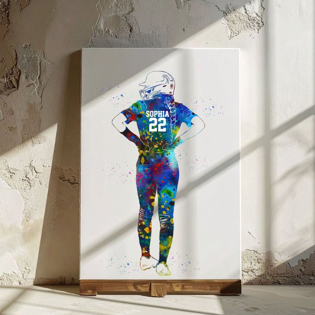 Toile Joueuse de softball féminine (Créateur téléchargé)