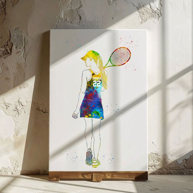 Toile Joueuse de tennis (Créateur téléchargé)