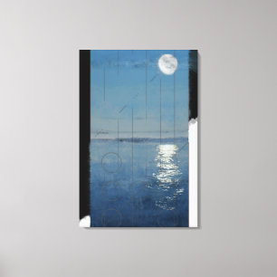 Toile Jour 2 de genèse : Peinture numérique des eaux