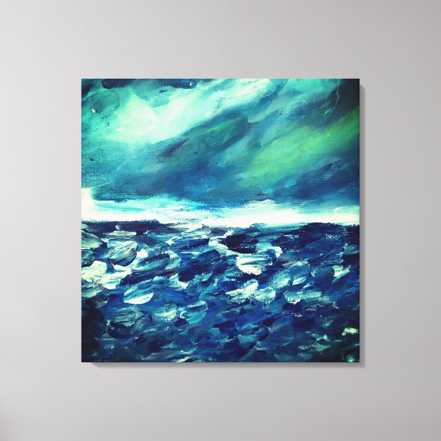 Toile Jour d'hiver Peinture Abstraite du doigt (Recto)