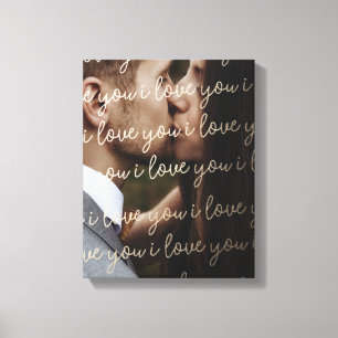 Toile Jour du mariage Photo Love You Art Canvas