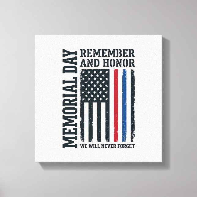 Toile Jour du Souvenir Hommage et Tribut Vector Des (Recto)