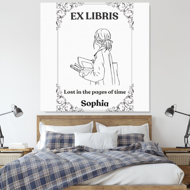 Toile Journal de lecture personnalisé Dark Academia Ex L (Insitu(Chambre))