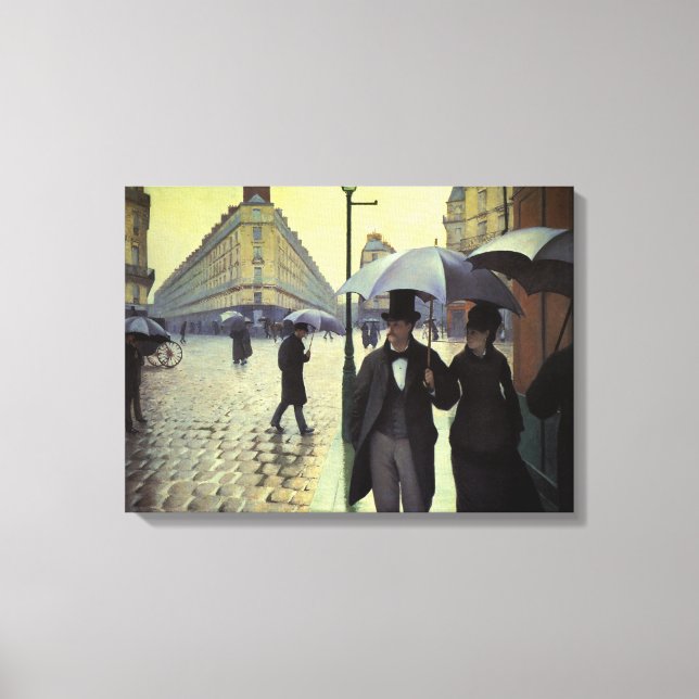 Toile Journée de la Pluie de Paris par Gustave Caillebot (Recto)