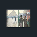 Toile Journée vintage de la pluie de Paris Street<br><div class="desc">Une magnifique copie du tableau "Paris Street,  Rainy Day" créé en 1877 par le peintre français Gustave Caillebotte (1848 - 1894).</div>