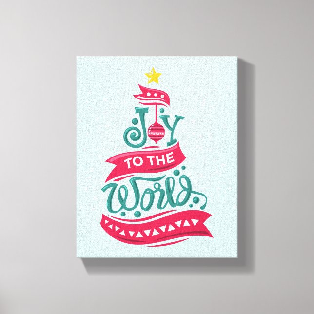 Toile Joy to the World Christmas Citation Typographie (Recto)