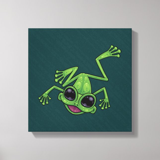 Toile Joyeuse grenouille verte (Recto)