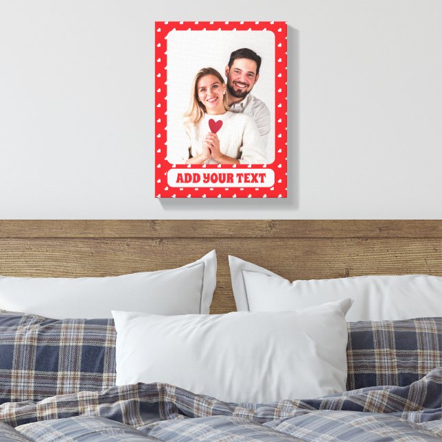 Toile Joyeuse Saint-Valentin Moderne Motif d'Amour (Insitu(Chambre))