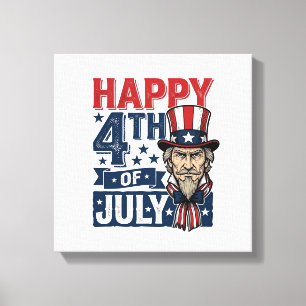 Toile Joyeux 4 juillet vintage oncle patriotique chemise