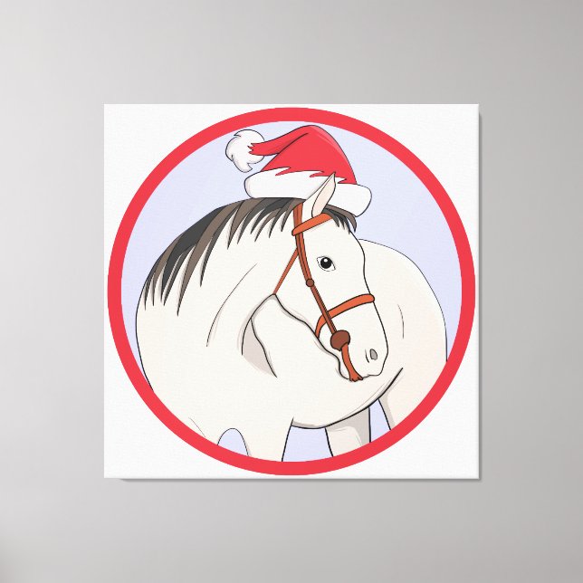 Toile Joyeux Cheval de Noël (Recto)